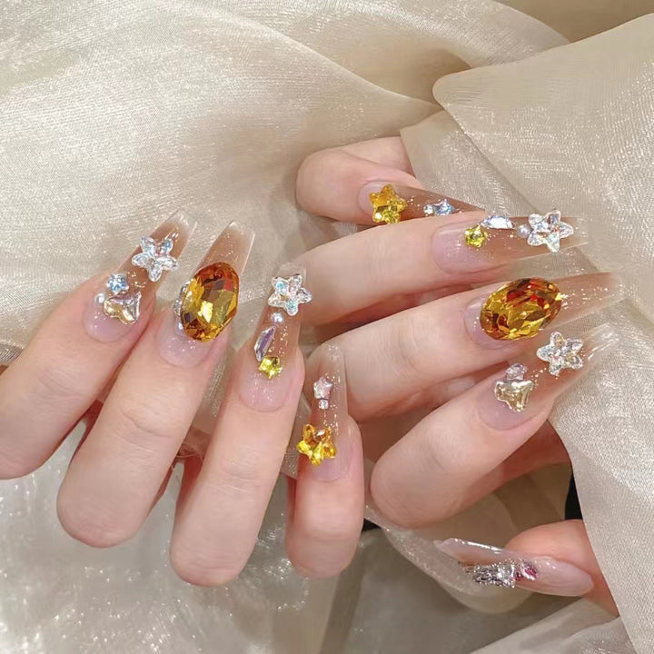 Iridescent Press-On Nail Set Bowlift