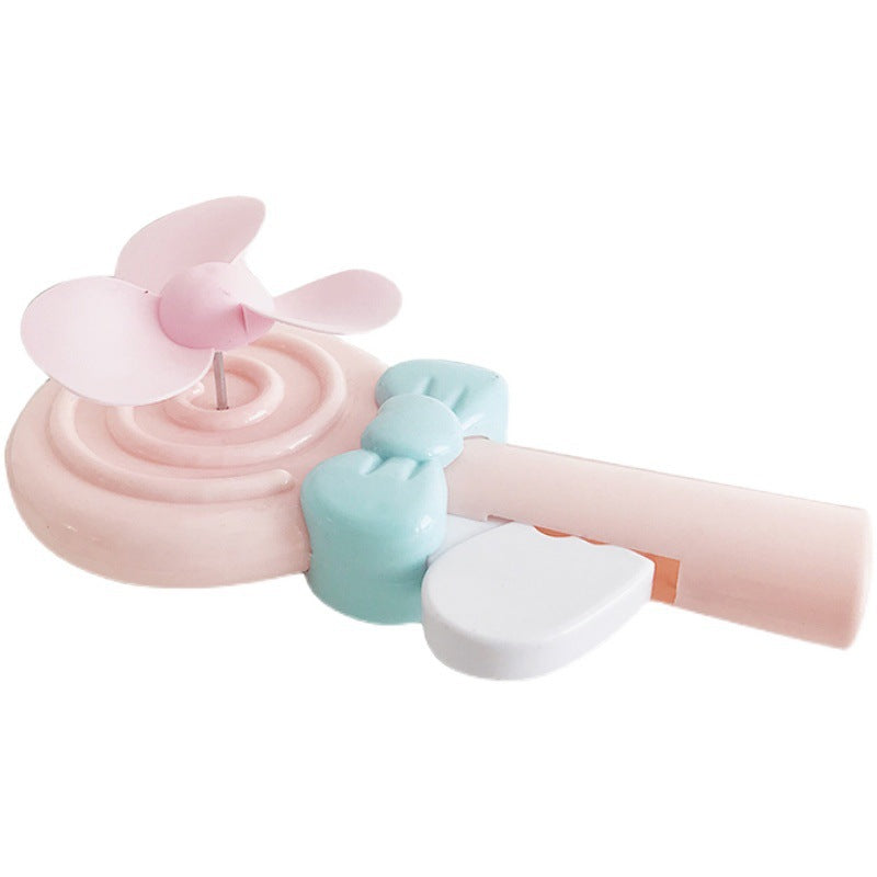 Portable hand fan for women in lollipop design Bowlift