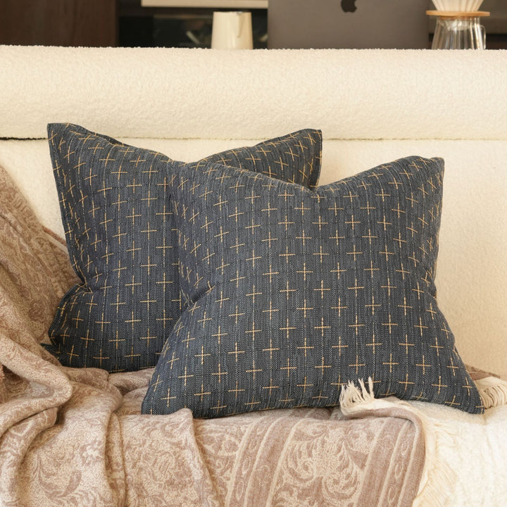 Geometric Pattern Textured Throw Pillow