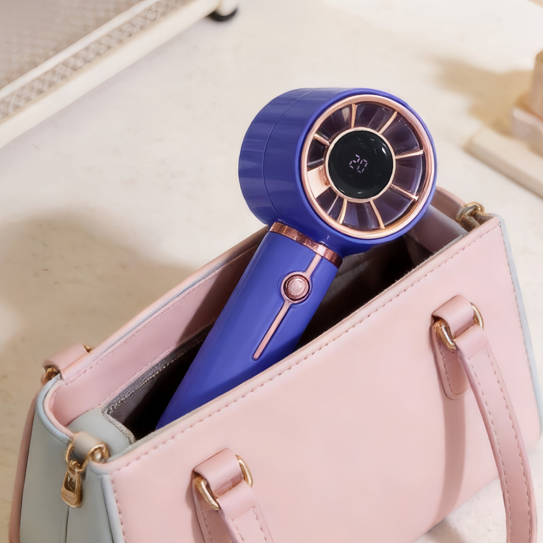 Women Portable Hand Fan with Innovative Air Circulation Bowlift