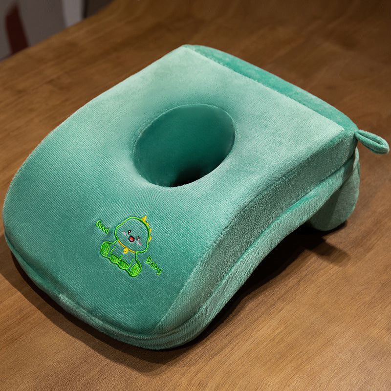 Plush Neck Support Pillow with Ergonomic Cutout Bowlift