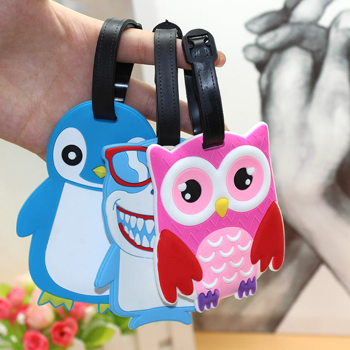 Unisex luggage tag in cute penguin design Bowlift