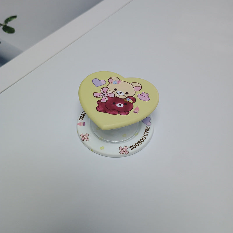 Heart-Shaped Character Phone Grip Bowlift
