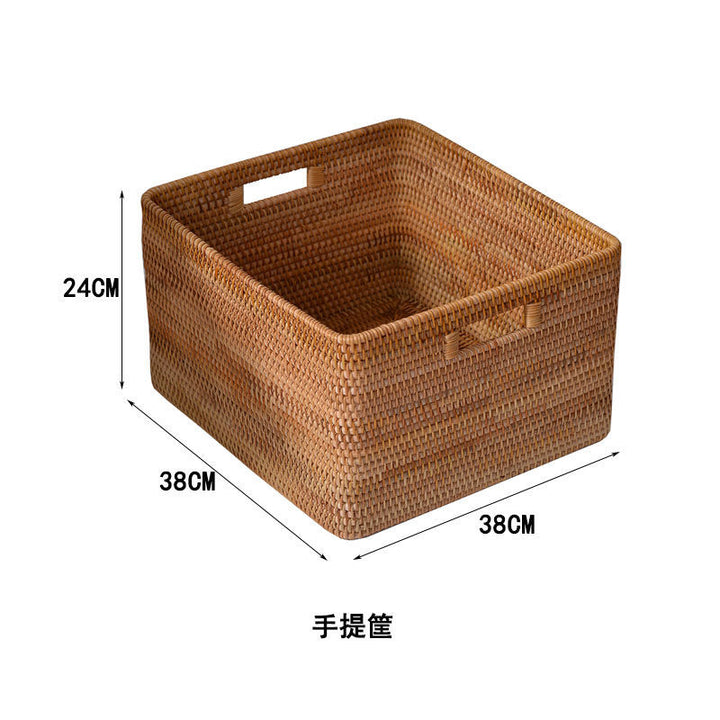 Women rectangular storage basket made of natural material Bowlift