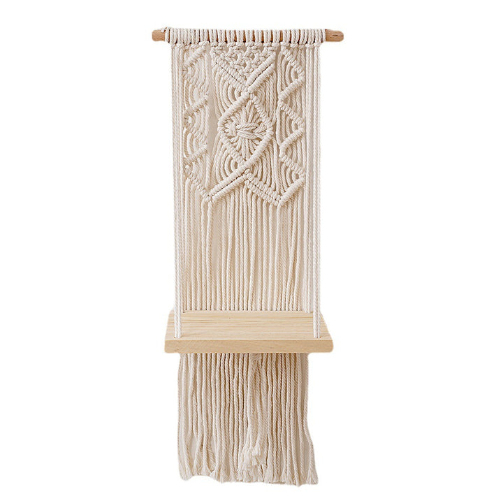 Macramé Wall Hanging Planter Shelf Bowlift