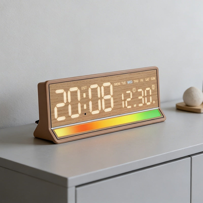 Digital alarm clock with clear LED display and date display Bowlift