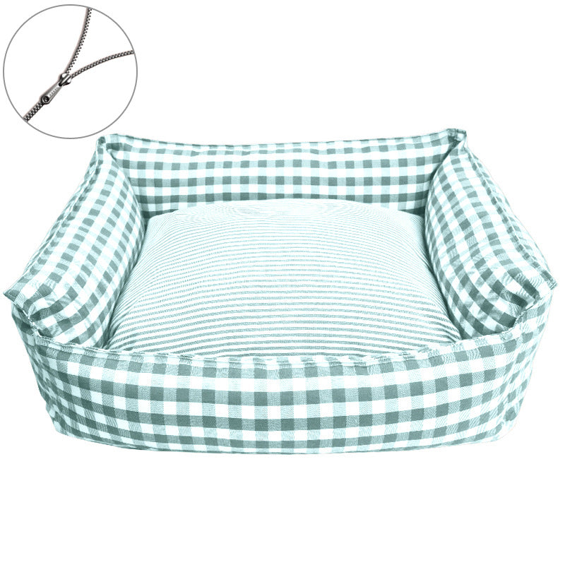 Stylish Checked Dog Bed