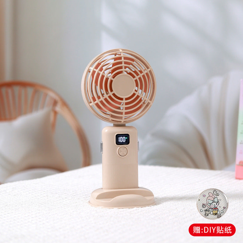 Women portable mini fan with digital speed display Bowlift
