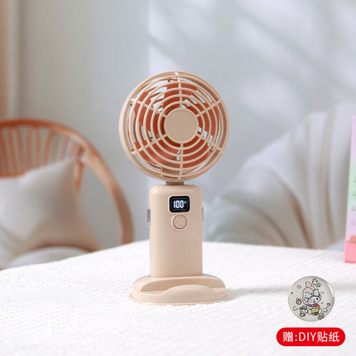 Women portable mini fan with digital speed display Bowlift