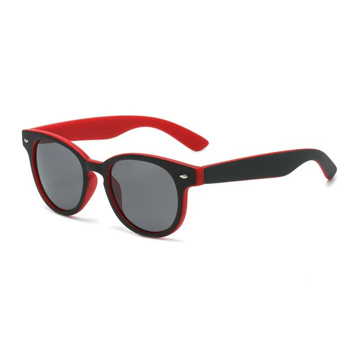 Retro Round Polarized Sunglasses with Lightweight Matte Acetate Frame Bowlift