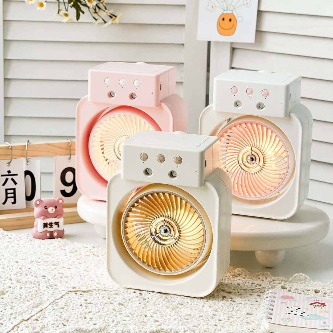 Women Portable Mini Table Fan with USB Connection Bowlift