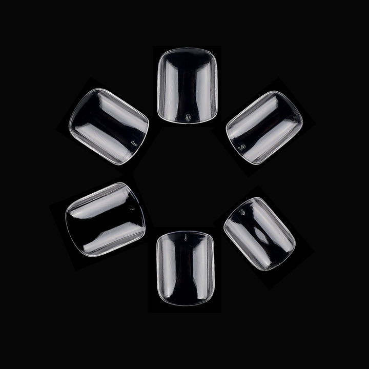 Transparent French Tip Press-On Nails Bowlift