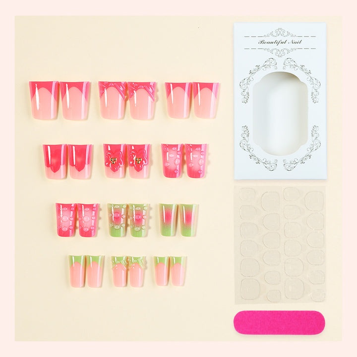 Creative Decorative Press-On Nail Art Set Bowlift