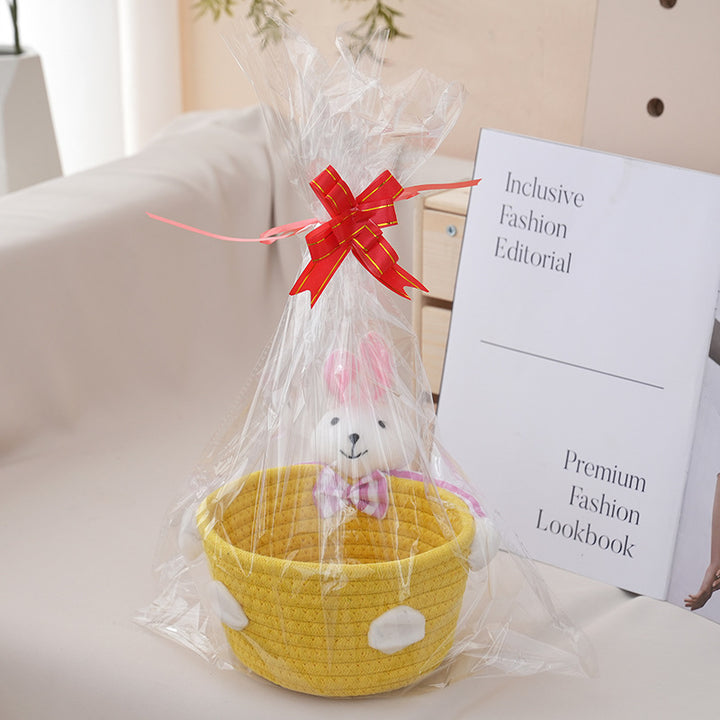 Cozy storage basket with bear motif Bowlift