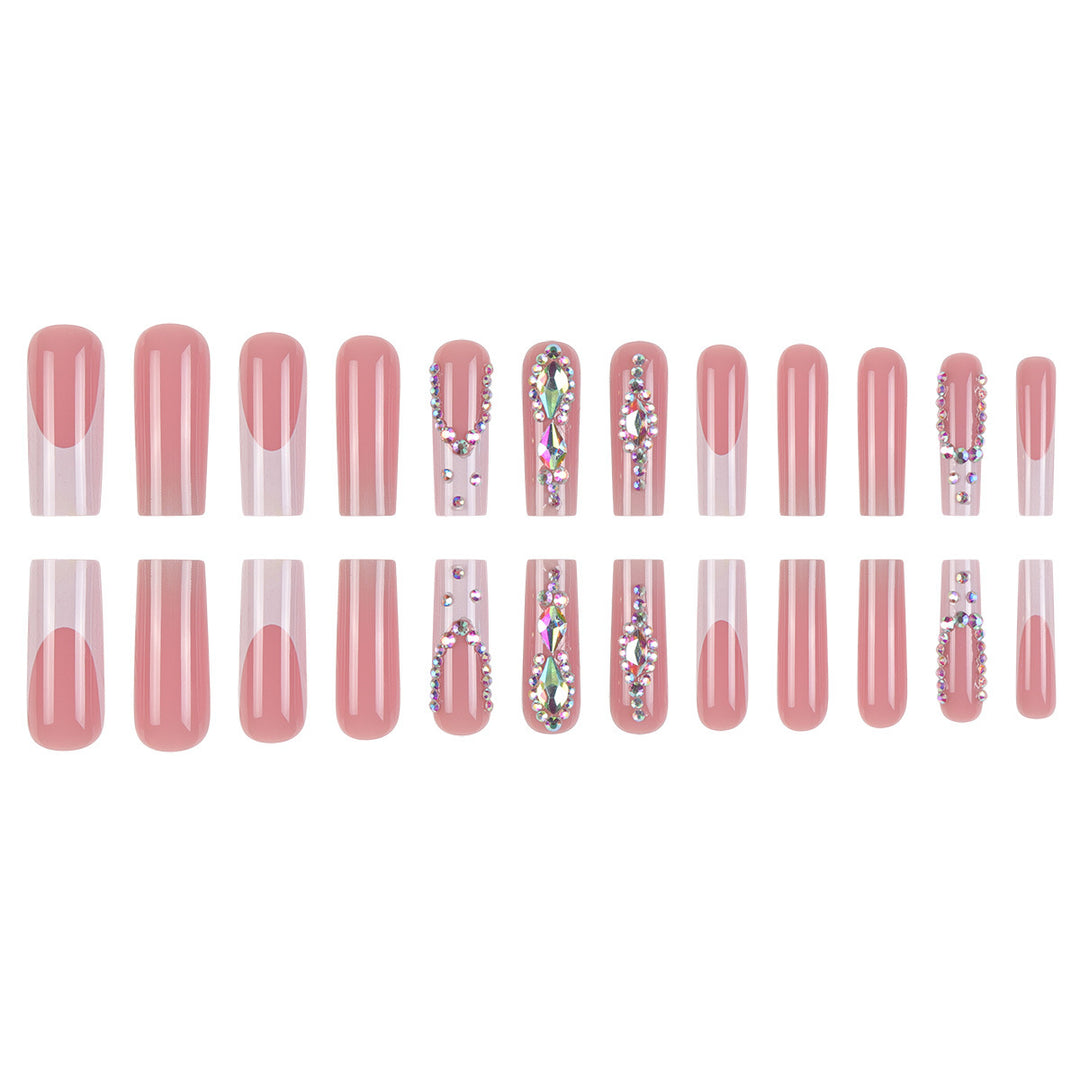 Artistic Rhinestone-Embellished Press-On Nails Bowlift