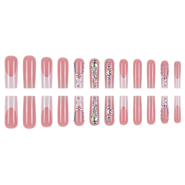 Artistic Rhinestone-Embellished Press-On Nails Bowlift