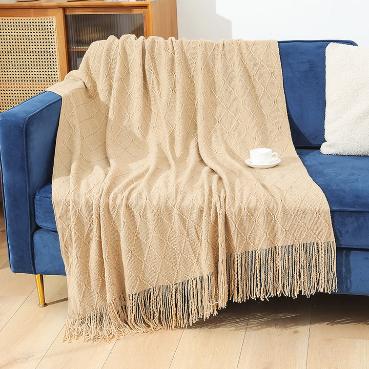 Women High-quality and stylish fleece blanket with modern textured pattern Bowlift