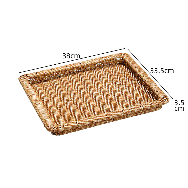 Unisex Rectangular Storage Basket made of braided rattan Bowlift