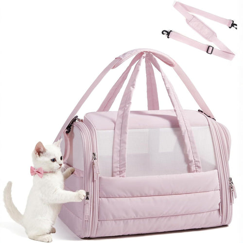 Pet Carrier Bag with Ventilation Mesh Bowlift