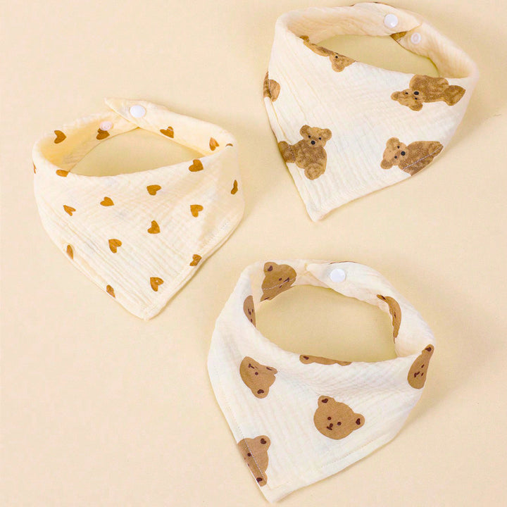 Soft Cotton Baby Bandana Bib Set Bowlift