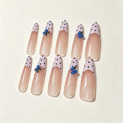 Chic Polka Dot Press-On Nail Tips Bowlift