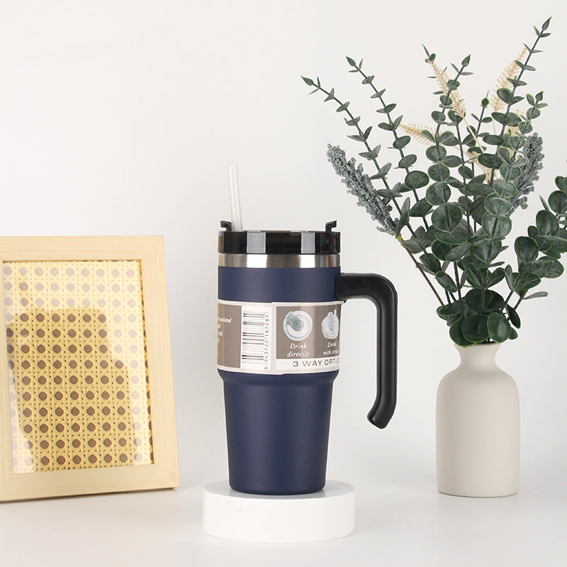 Unisex thermos mug with 3-in-1 drinking options Bowlift