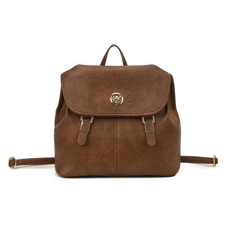 Vintage-Inspired Leather Backpack Bowlift