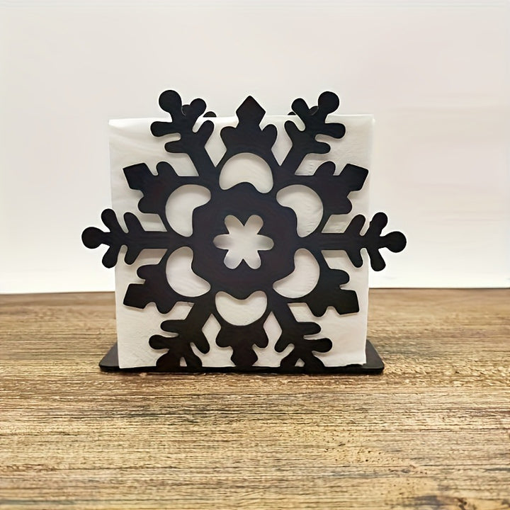Snowflake-Themed Decorative Bookend