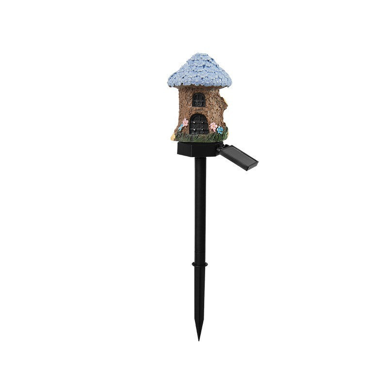 Solar Mushroom House Garden Stake Light With Rechargeable Battery Bowlift