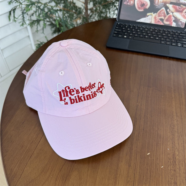Women's Cotton Baseball Cap with Motivational Quote Bowlift