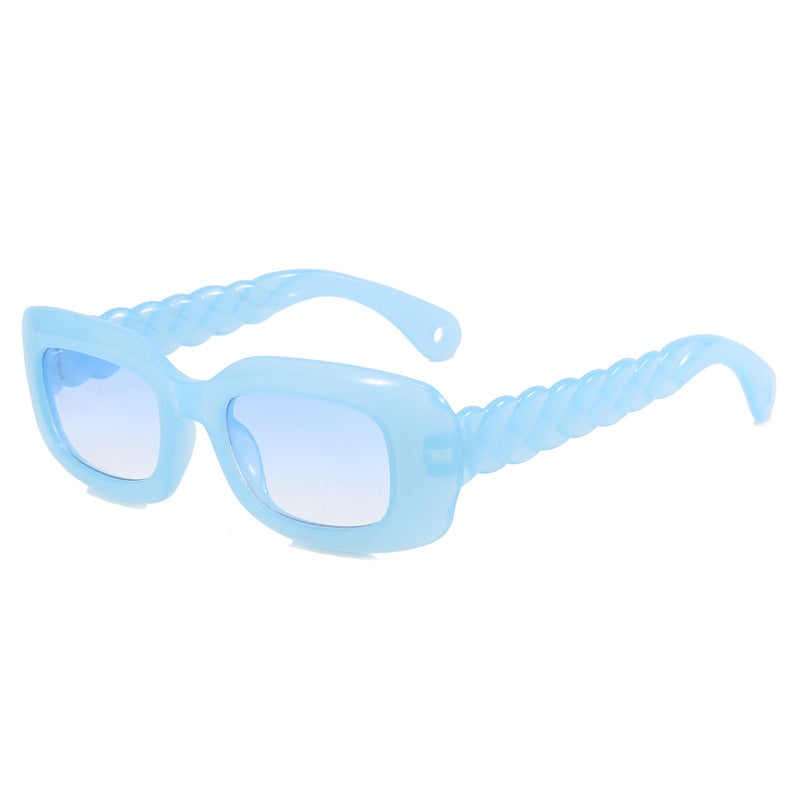Women's fashionable square sunglasses with unique twisted temple design Bowlift