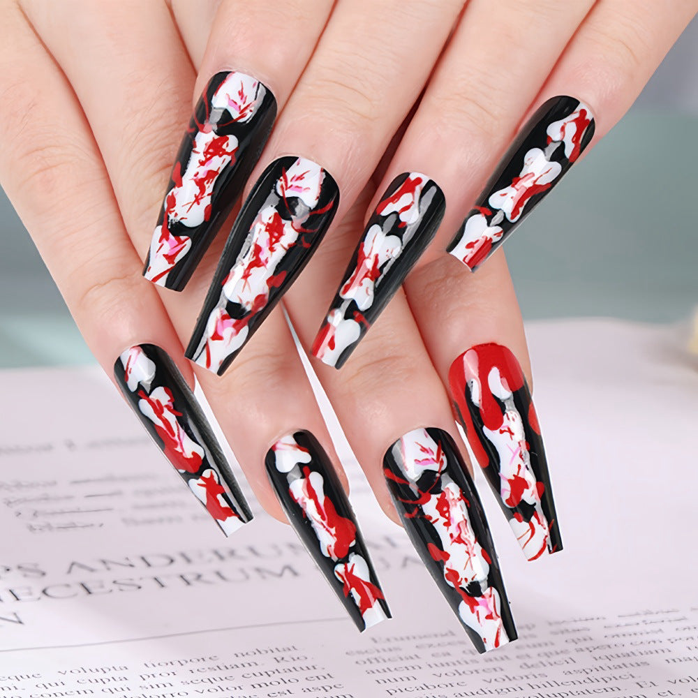 Creative art nails with exciting splatter pattern Bowlift