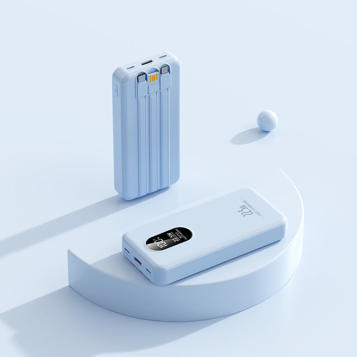 Compact power bank with integrated multi-function charging display Bowlift