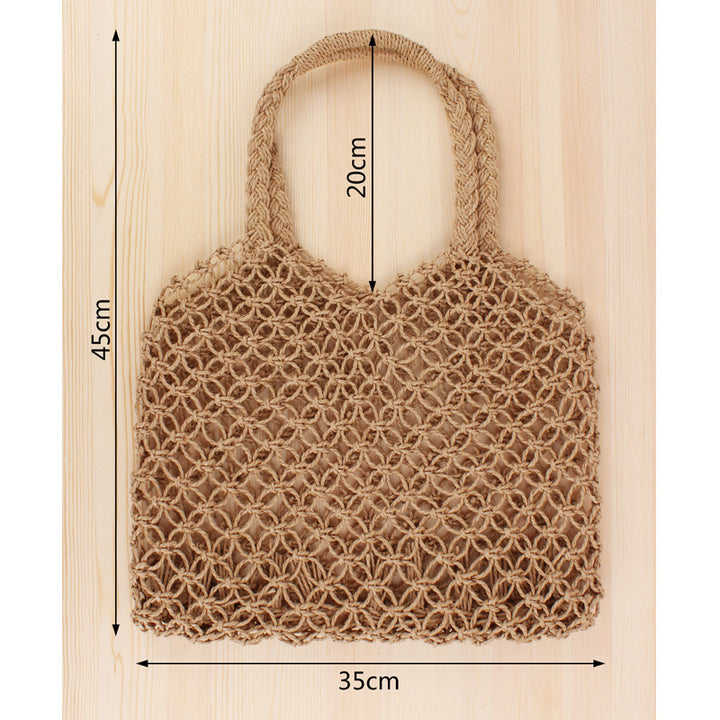 Fashionable net tote bag made from natural materials Bowlift