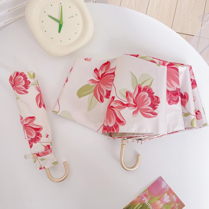 Ladies elegant folding umbrella with fruity design Bowlift
