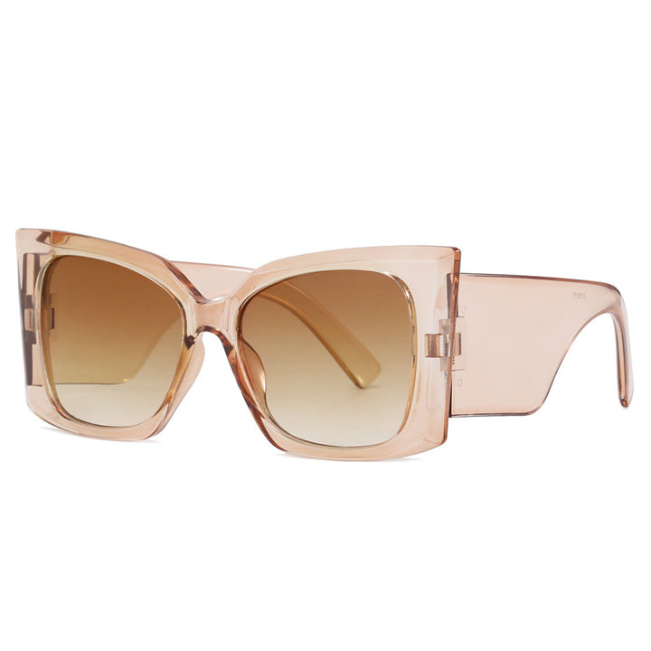 Women fashionable oversized sunglasses with geometric frame Bowlift
