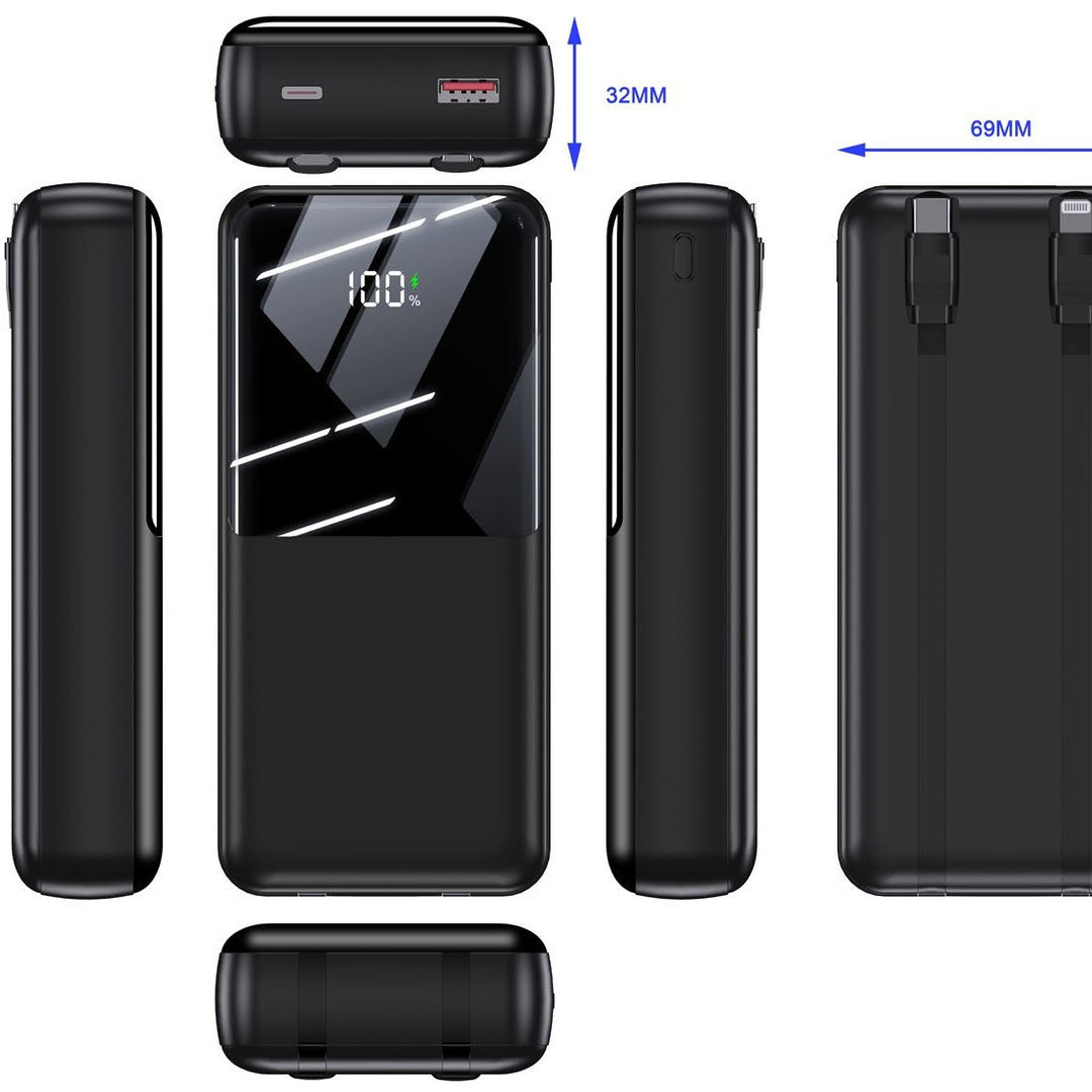 Powerbank with multifunctional fast charging system and digital battery level indicator Bowlift
