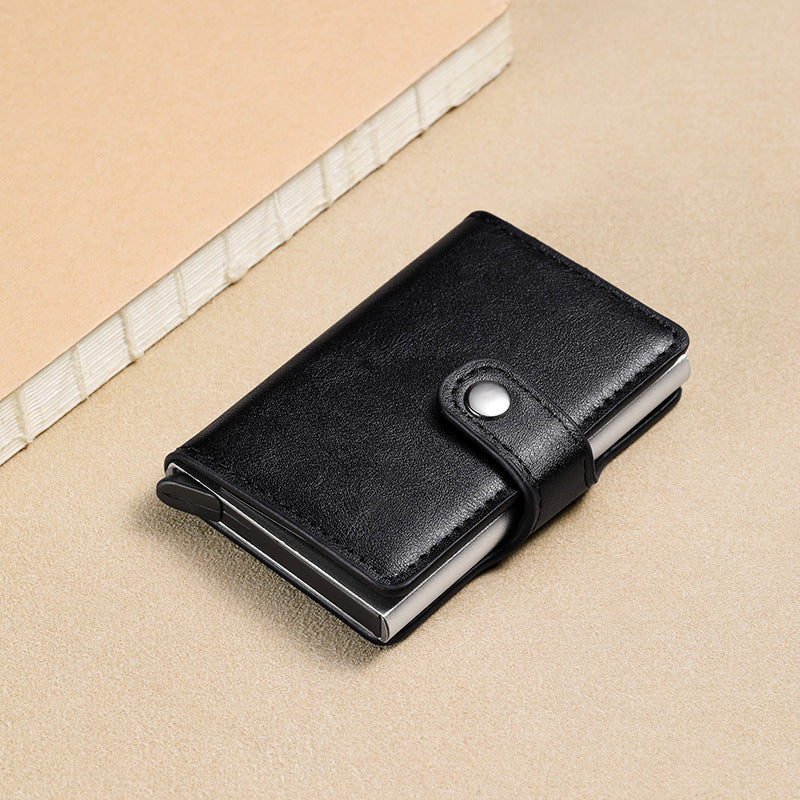 RFID-Blocking Leather Cardholder Bowlift