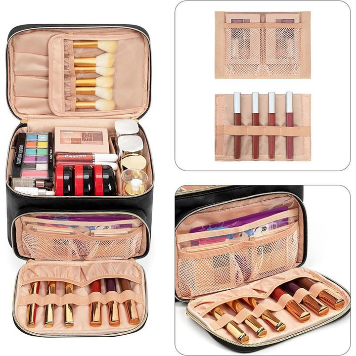 Luxurious Cosmetic Organizer Bag with Separate Compartment System Bowlift