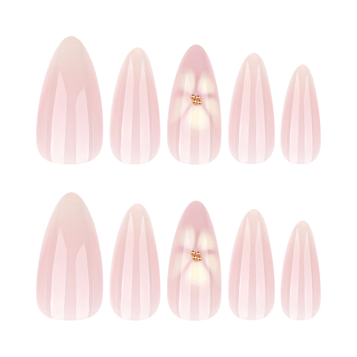 Elegant Stiletto Nails with Floral Accents Bowlift
