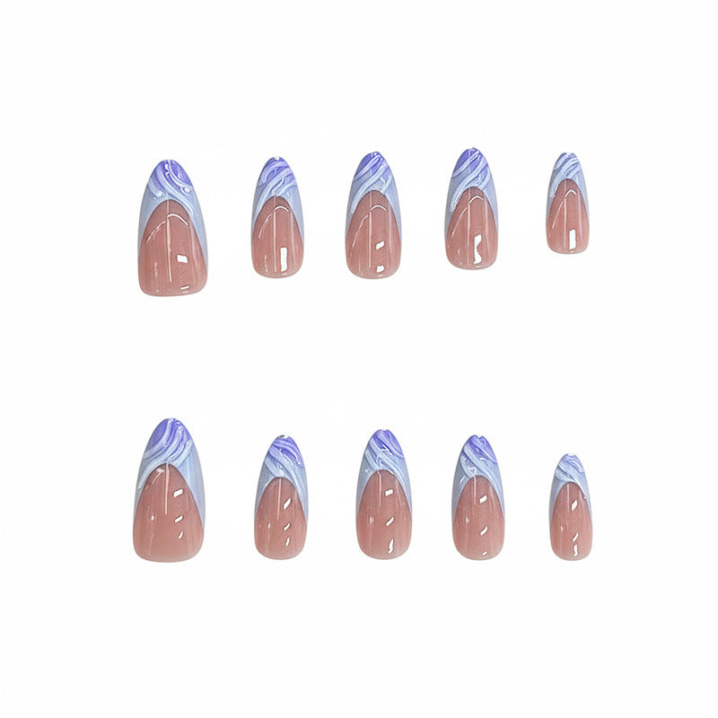 Artistic Watercolor Press-On Nail Set Bowlift