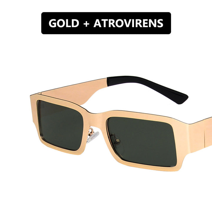 Women's geometric sunglasses with protective UV filter and sturdy metal frame Bowlift