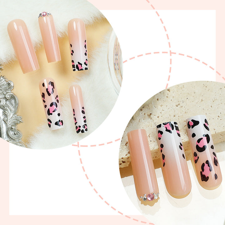 Artistic Leopard Print Press-On Nail Kit Bowlift