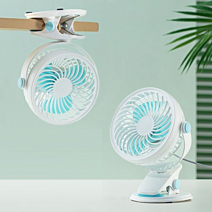 Unisex portable table fan with rechargeable battery and clip mount tiltable fan head Bowlift