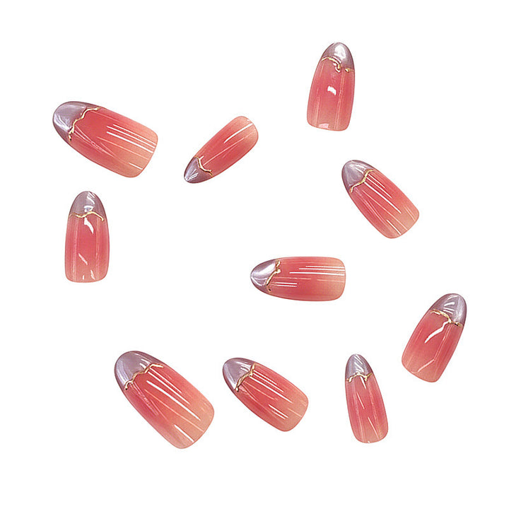Elegant Marble Design Press-On Nails Bowlift