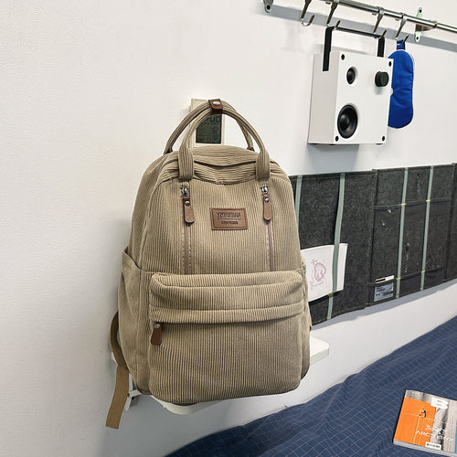 Corduroy School Backpack