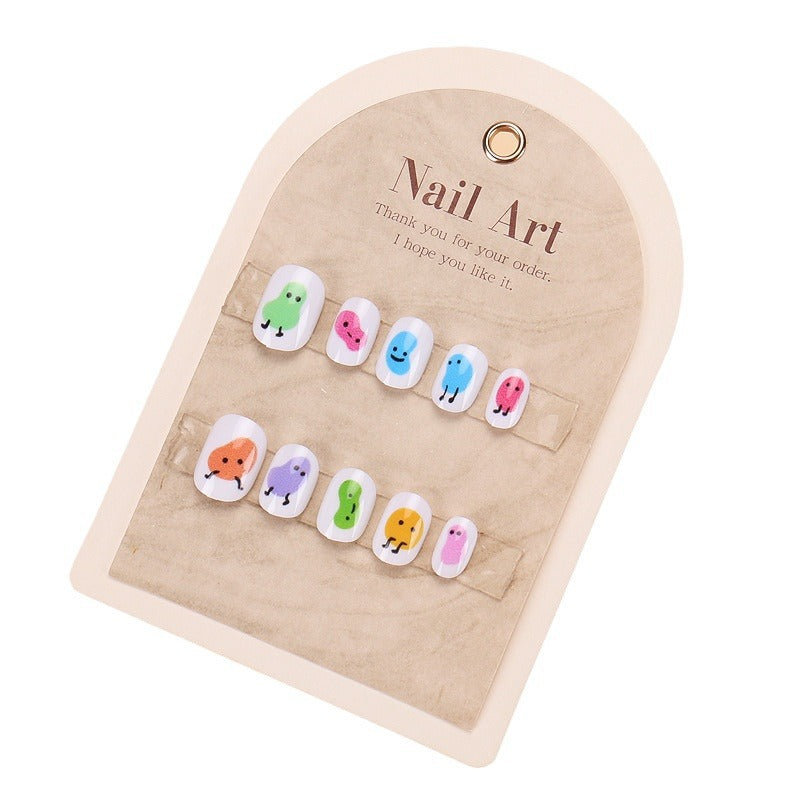 Fun Cartoon-Themed Press-On Nail Set Bowlift