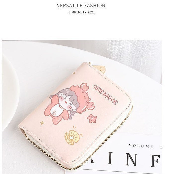 Cute Cartoon Character Zip Wallet Bowlift