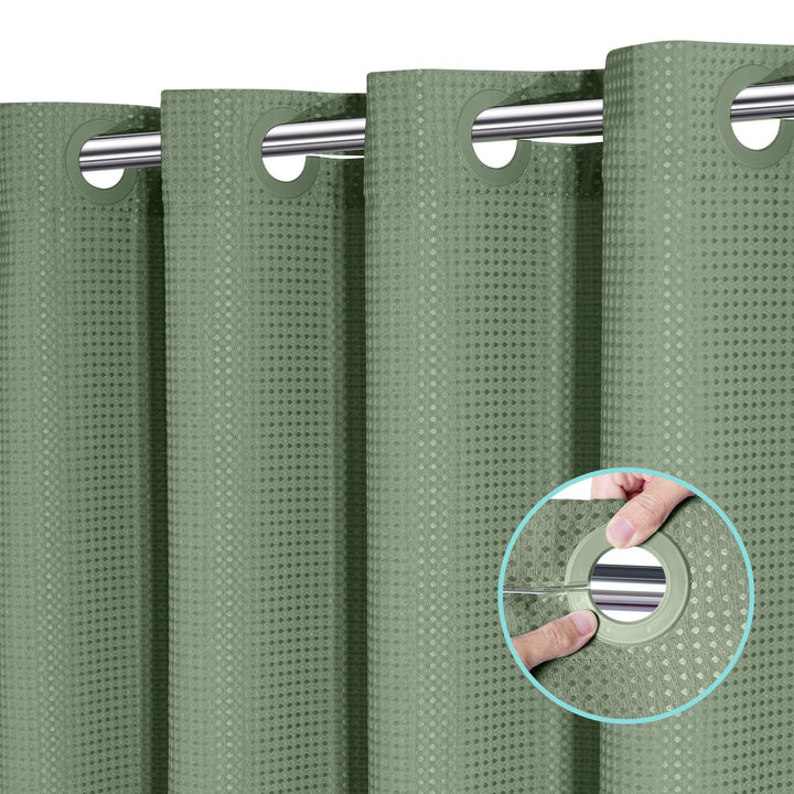 Textured Waterproof Shower Curtain Bowlift