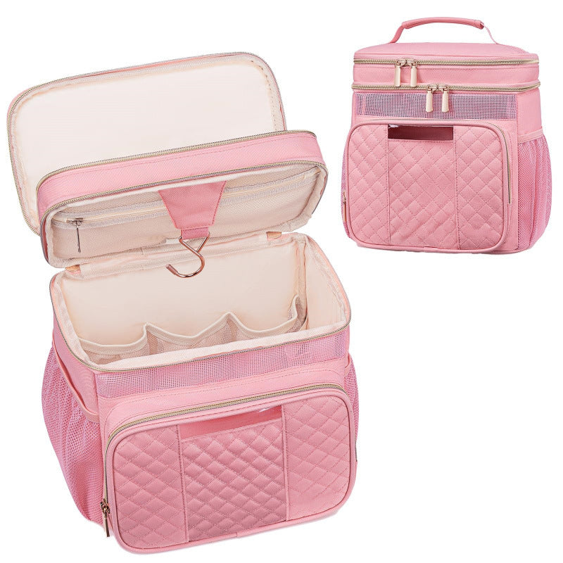 Cosmetic Organizer Bag with Versatile Compartment Layout Bowlift